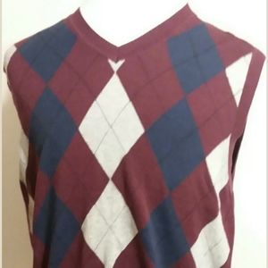 Club Room Sleeveless Vest L Cotton vintage sustainable jacket sweater kn…